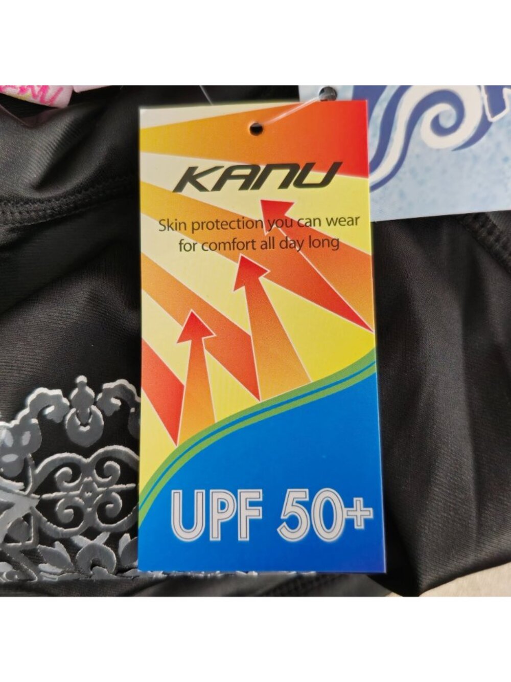 Womens Short Sleeve Rash Guard Shirt M Black UPF 50+ TOP ONLY - Picture 4 of 6